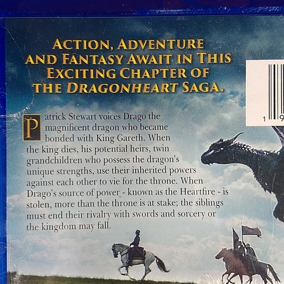 Dragon Heart: Battle for the Heartfire Blu Ray, Factory Sealed, Patrick Stewart - Picture 5 of 9